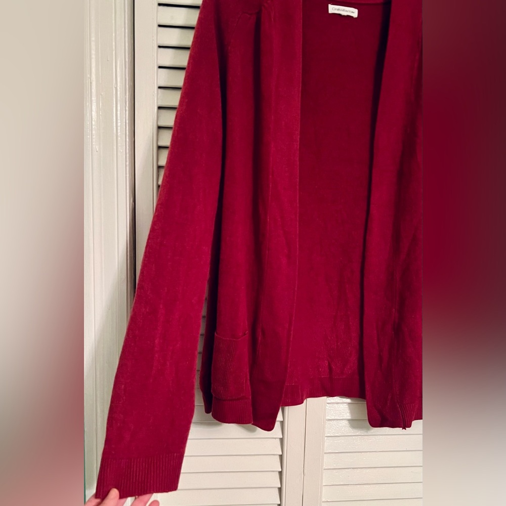 Croft & Barrow Women’s Ruby Colored Cardigan Sweater Jacket SO soft & comfy - Picture 7 of 14